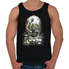 PRINTFASHION Bányászhalál - Férfi atléta - Fekete atléta, trikó