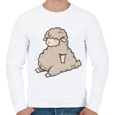 PRINTFASHION Bárány - Férfi pulóver - Fehér férfi pulóver, kardigán