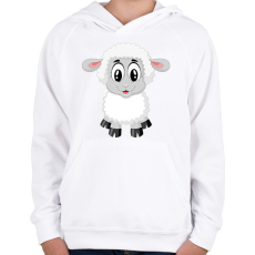 PRINTFASHION Bárány - Gyerek kapucnis pulóver - Fehér