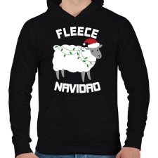 PRINTFASHION Bárányka - Férfi kapucnis pulóver - Fekete férfi pulóver, kardigán