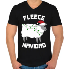 PRINTFASHION Bárányka - Férfi V-nyakú póló - Fekete férfi póló