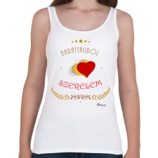PRINTFASHION Barátság - szerelem - Női atléta - Fehér női trikó