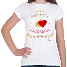 PRINTFASHION Barátság - szerelem - Női póló - Fehér