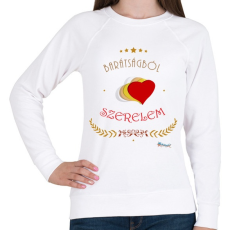 PRINTFASHION Barátság - szerelem - Női pulóver - Fehér