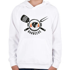 PRINTFASHION Barbecue - Gyerek kapucnis pulóver - Fehér