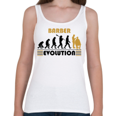 PRINTFASHION Barber evolution - Női atléta - Fehér