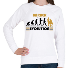 PRINTFASHION Barber evolution - Női pulóver - Fehér