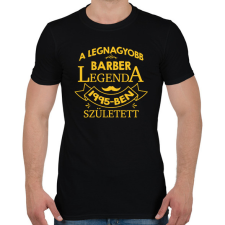PRINTFASHION Barber legenda - Évszámmal - Férfi póló - Fekete férfi póló
