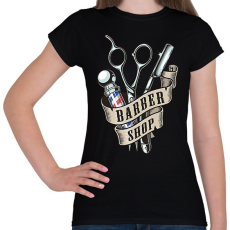 PRINTFASHION Barber - Női póló - Fekete