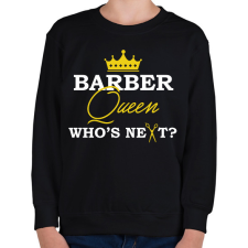 PRINTFASHION Barber Queen - Gyerek pulóver - Fekete gyerek pulóver, kardigán