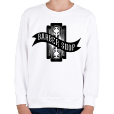 PRINTFASHION Barber shop penge - Gyerek pulóver - Fehér gyerek pulóver, kardigán