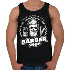 PRINTFASHION Barbershop 2 - Férfi atléta - Fekete