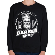 PRINTFASHION Barbershop 2 - Gyerek pulóver - Fekete gyerek pulóver, kardigán