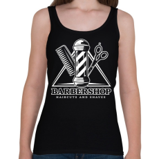 PRINTFASHION Barbershop 3 - Női atléta - Fekete