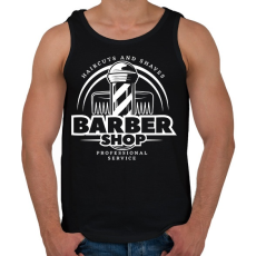 PRINTFASHION Barbershop 6 - Férfi atléta - Fekete
