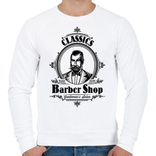PRINTFASHION barbershopstyle - Férfi pulóver - Fehér férfi pulóver, kardigán