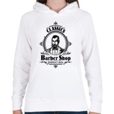 PRINTFASHION barbershopstyle - Női kapucnis pulóver - Fehér női pulóver, kardigán