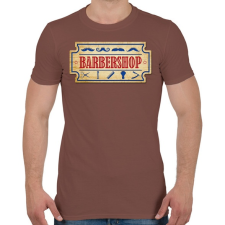 PRINTFASHION barbershoptree - Férfi póló - Mogyoróbarna férfi póló