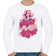 PRINTFASHION Barbie mém - Férfi pulóver - Fehér férfi pulóver, kardigán
