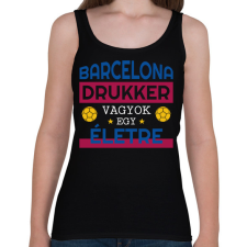 PRINTFASHION Barcelona drukker - Női atléta - Fekete női trikó