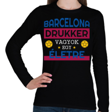 PRINTFASHION Barcelona drukker - Női hosszú ujjú póló - Fekete női póló