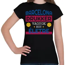PRINTFASHION Barcelona drukker - Női póló - Fekete