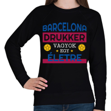 PRINTFASHION Barcelona drukker - Női pulóver - Fekete női pulóver, kardigán