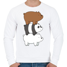 PRINTFASHION barebears - Férfi pulóver - Fehér férfi pulóver, kardigán