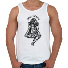 PRINTFASHION Bárhol bármikor- Meditáló űrhajós - Férfi atléta - Fehér atléta, trikó