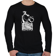 PRINTFASHION Barista - Férfi hosszú ujjú póló - Fekete