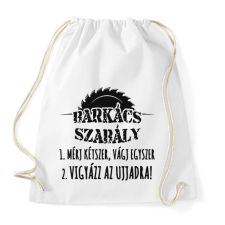 PRINTFASHION Barkács szabály póló - Sportzsák, Tornazsák - Fehér tornazsák