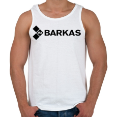 PRINTFASHION Barkas logo - Férfi atléta - Fehér