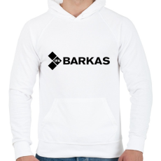 PRINTFASHION Barkas logo - Férfi kapucnis pulóver - Fehér