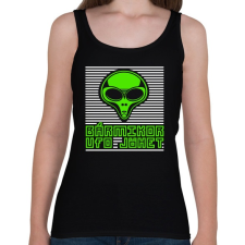 PRINTFASHION bármikor UFO jöhet - Női atléta - Fekete női trikó