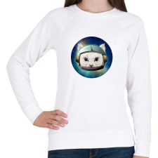 PRINTFASHION Barna űrcica - Női pulóver - Fehér női pulóver, kardigán