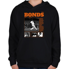 PRINTFASHION Barry Bonds - baseball - Gyerek kapucnis pulóver - Fekete gyerek pulóver, kardigán