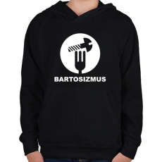 PRINTFASHION Bartosizmus - fehér - Gyerek kapucnis pulóver - Fekete