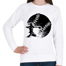 PRINTFASHION Baseball dobás - Női pulóver - Fehér