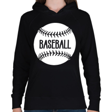 PRINTFASHION Baseball fehér - Női kapucnis pulóver - Fekete