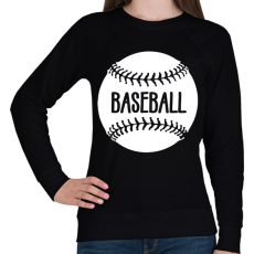 PRINTFASHION Baseball fehér - Női pulóver - Fekete