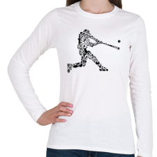 PRINTFASHION Baseball játékos - Női hosszú ujjú póló - Fehér női póló