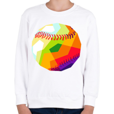 PRINTFASHION Baseball-labda - Gyerek pulóver - Fehér gyerek pulóver, kardigán