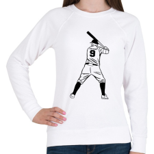 PRINTFASHION Baseball - Női pulóver - Fehér női pulóver, kardigán