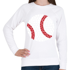 PRINTFASHION Baseball - Női pulóver - Fehér női pulóver, kardigán