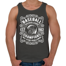 PRINTFASHION Baseball Szuper bajnokság - Férfi atléta - Sötétszürke atléta, trikó