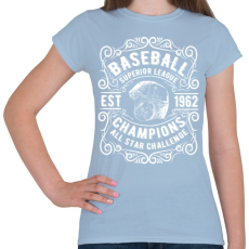PRINTFASHION Baseball Szuper bajnokság - Női póló - Világoskék