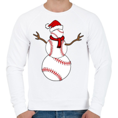 PRINTFASHION Basesnowman - Férfi pulóver - Fehér