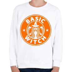PRINTFASHION Basic Witch - Gyerek pulóver - Fehér