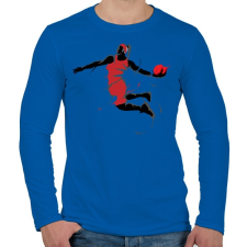 PRINTFASHION Basketball girls - Férfi hosszú ujjú póló - Királykék férfi póló