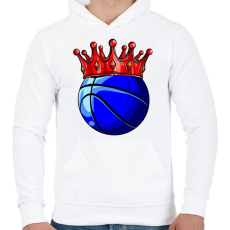 PRINTFASHION Basketball King - Férfi kapucnis pulóver - Fehér